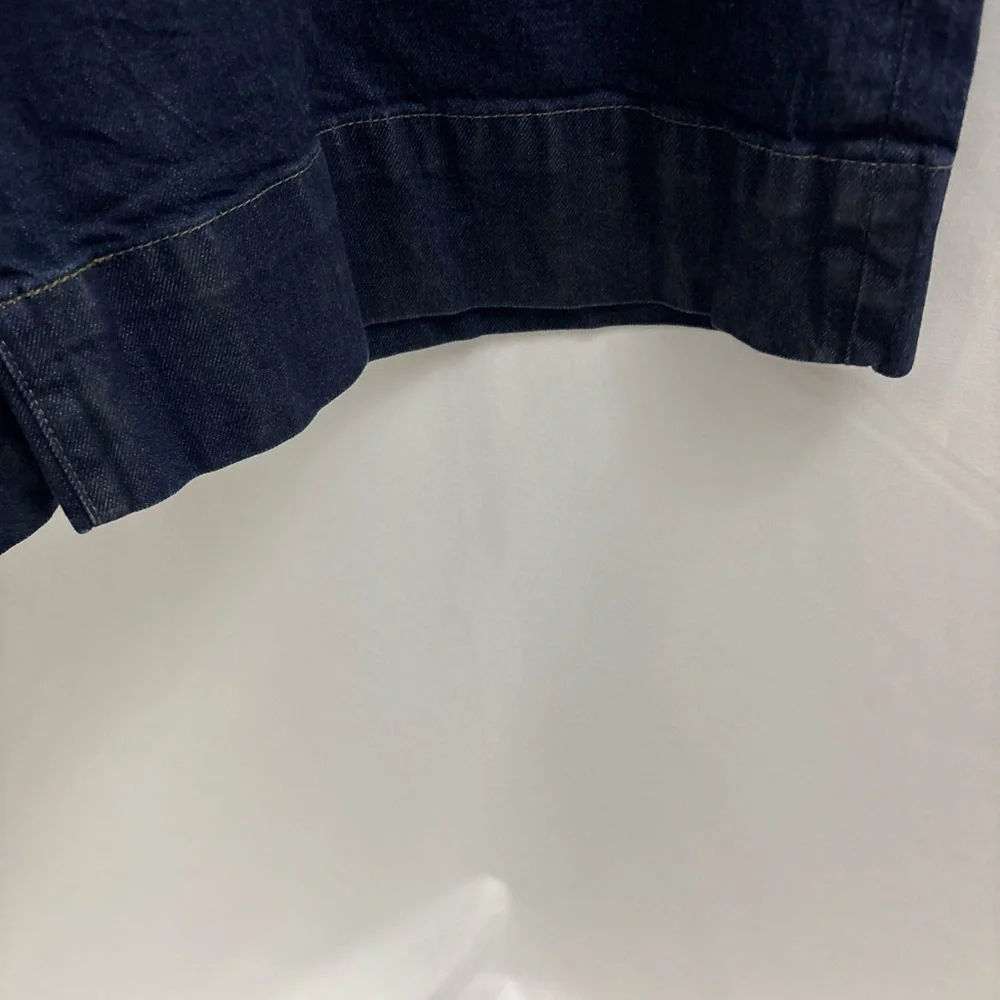 J Crew Jeans ‘96 Denim Trouser Wide Leg Dark Wash Blue Rinse Size 35 RE-96-IDG - Picture 4 of 10